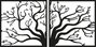 Wallity Tree Accesorio decorativo de pared de metal Negro